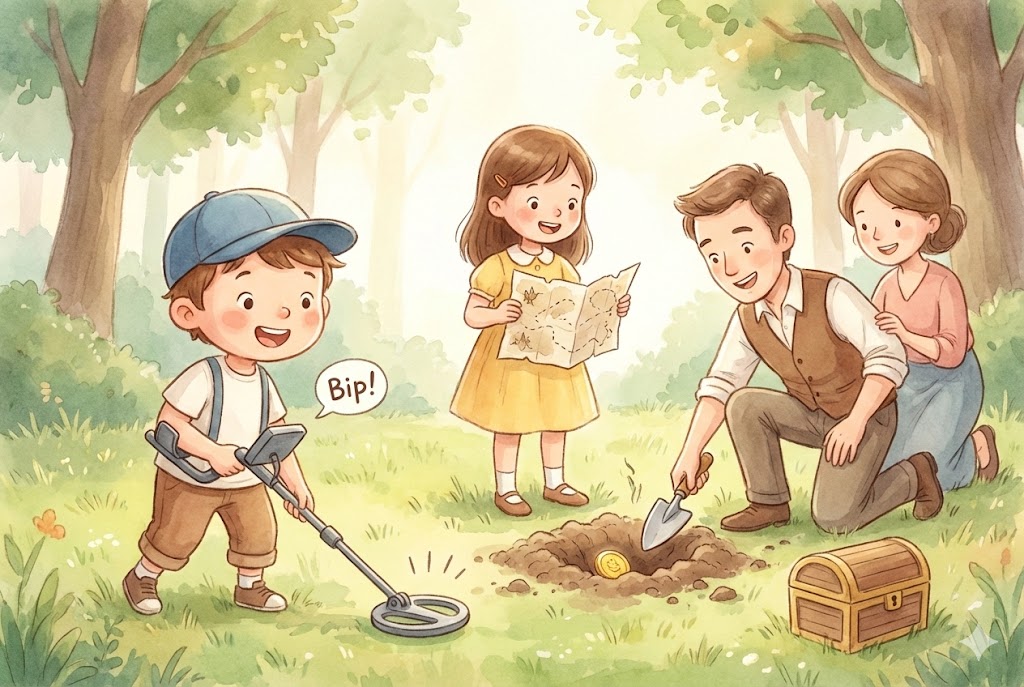 Poszukiwanie skarbów z wykrywaczem metali